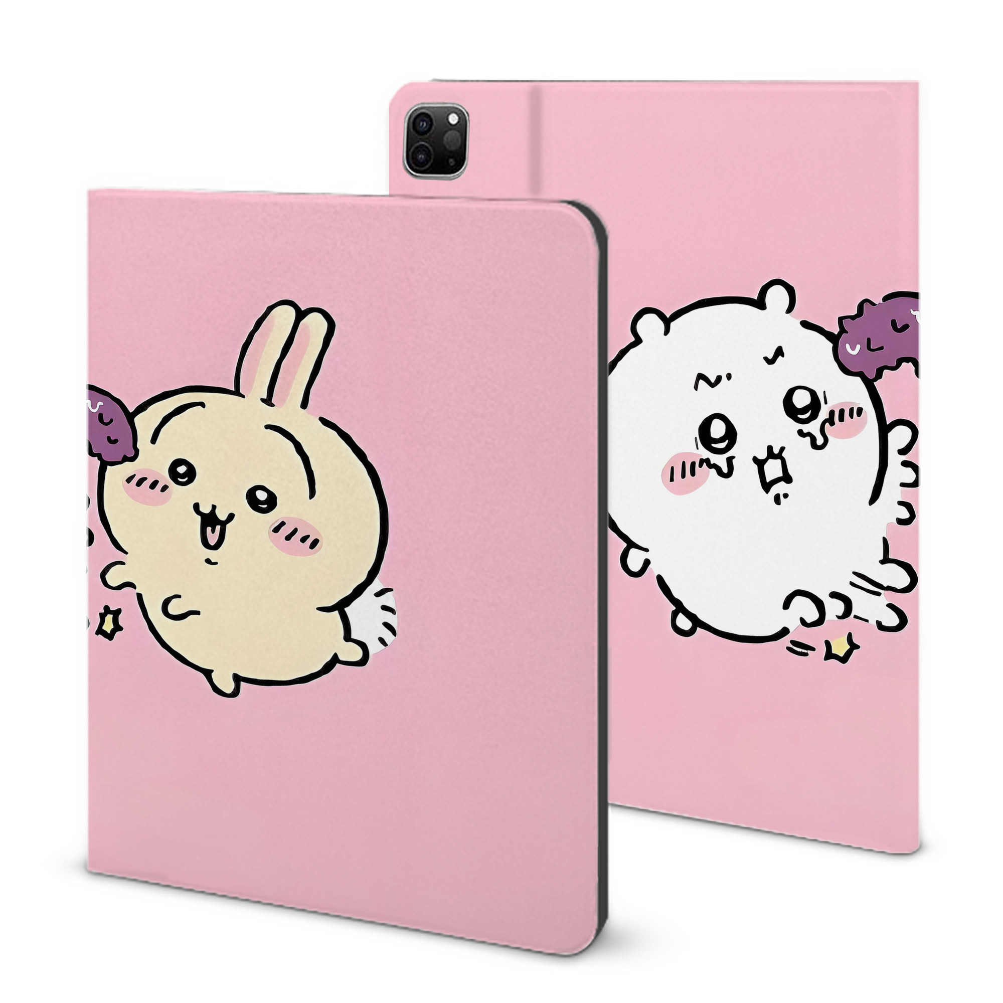（画像用） ちいかわ Chii-kawa IPad ケース ブック型 PUレザー TPU 耐衝撃 軽量 薄型 ペン収納なし 全面保護 IPad 各モデル対応